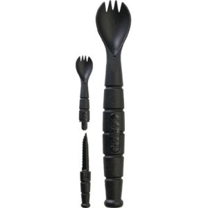 Ka-Bar 9909 Spork/Knife Black Creamid 2.50 In Serrated 6.88 In