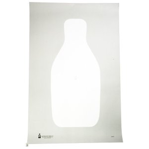 Action Target Q-WH-100 FBI/DEA Q Target, Bright White, 22.5"x34.5", 100 Pack