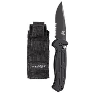 Benchmade AFO II Auto Knife, Serrated Drop Point, Black 9051SBK