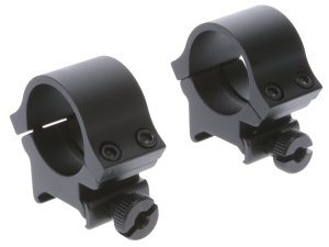 TruGlo TG8961B2 Quad Scope Rings High 1 In Matte Black Weaver/Picatinny