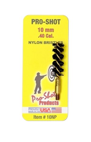 Pro-Shot Nylon Pistol Bore Brush with Brass Core .40 cal/10mm
