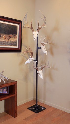 Skull Hooker Trophy Tree 6ft Steel Display Black Portable
