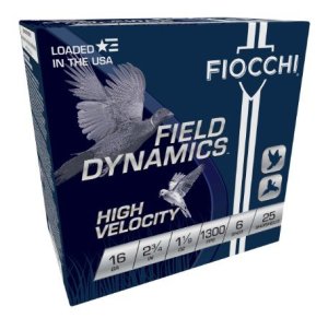 Fiocchi 16HV6 16 Gauge 2.75 in 1 1/8 oz Lead Shot 1300 FPS 25 Rounds