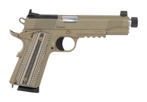 Tisas 1911 Raider 45 ACP 5.5 In Threaded FDE Cerakote Optics Ready 8+1