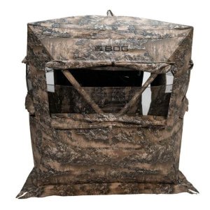 BOG Prevail Realtree Escape Ground Blind: UV-Protected 600D Polyester, StealthZip & StealthTrac Features, 360-Degree Windows, 5-Hub Design