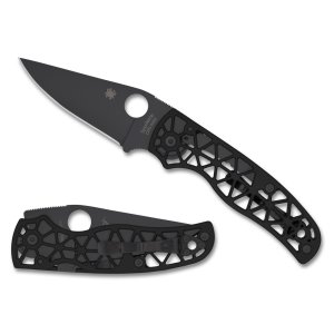 Spyderco Edgerati C266BKALBKP 3.57 In Drop Point CPM S30V Black