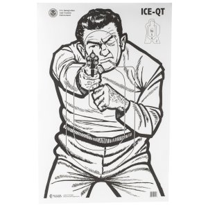 Action Target ICEQT2009100 17.5x23 In 100 Pack Black/White Paper Targets