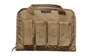 Legend Outdoor Gear PEG100-DE Tactical Pistol Case 12.5Inx8In Dark Earth