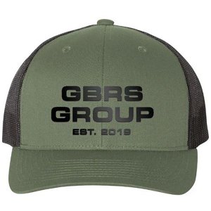 GBRS Group HAT-SIL-GRNBLK Trucker Hat Loden Green Black