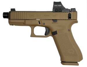 Glock 45V 9mm 17Rd FDE Threaded Holosun 407C Optic