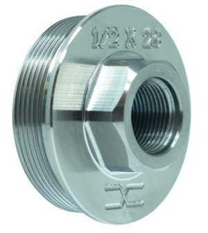Faxon 1/2X28 Direct Thread to Hub Adapter FFMDSILHUB52802