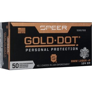 Speer Gold Dot 53617GD 9mm 124Gr HP 50Rd Premium Ammo