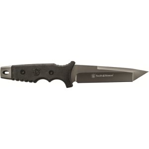Schrade SW7 Fixed Blade Knife 5.25In Gray Rubber Handle