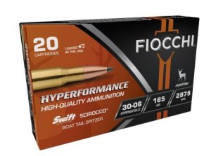 Fiocchi A3006SCA Extrema 30-06 Springfield 165gr Swift Scirocco 20 Rds
