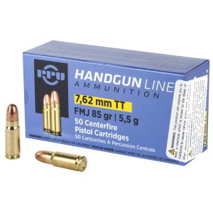 Prvi Partizan PPH7TF 7.62x25mm Tokarev 85gr FMJ 50 Rounds Box