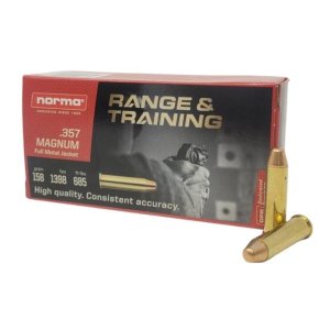 Norma Range & Training .357 Magnum 158gr FMJ 1296fps 50rd