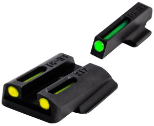 TruGlo TGTG131RT2Y Fiber Optic Sight Set Ruger LC9 9rd Steel Black