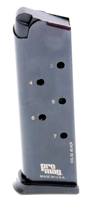 ProMag COL02 1911 Government 7rd .45 ACP Blued Steel Magazine