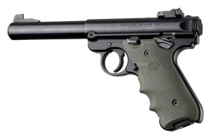 Hogue 79001 Ruger MKIV Rubber Grip Finger Grooves OD Green