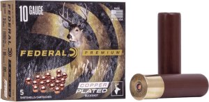 Federal 10ga 3.5" 18 Pellets 00 Buckshot Shotshell 5 Rounds P108F00