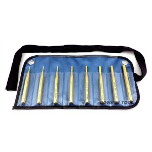 Grace USA GBRP8 Roll Pin Punch Set of 8 Brass