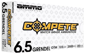 Ammo Inc 65GR123BTHPA20 6.5 Grendel 123gr Open Tip Match 20/Box