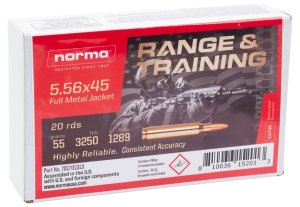 Norma 701701313 5.56x45mm NATO 55gr FMJ 20/Box 3250fps