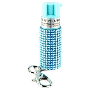 Sabre Jeweled Pepper Spray with Key Ring Teal