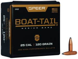 Speer 1410 Boat-Tail .25 Caliber 120gr JSP Bullets 100ct