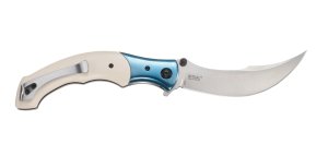 CRKT 7471 Ritual 4.37" Sandvik 12C27 Steel Knife, Ivory Resin Handle
