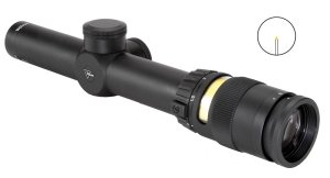 Trijicon AccuPoint 1-4x24mm Illuminated Amber Triangle Post Scope