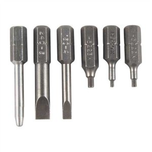 Brownells MAGNA-TIP 6 PIECE SET OF BITS FOR 1911 COMM/GOV'T/OFFC