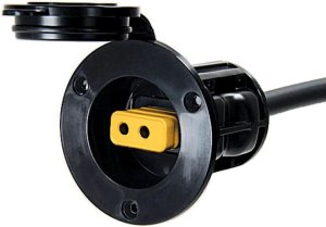 CANNON 1903012 Flush Mount Power Port Watertight Cover Black
