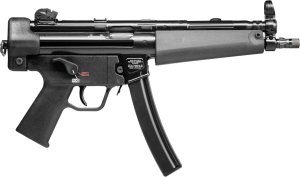 Heckler & Koch SP5 9mm Luger Pistol, 8.86" Barrel, 30-Round Capacity, Black Finish, Polymer Grip, Roller-Delayed Blowback