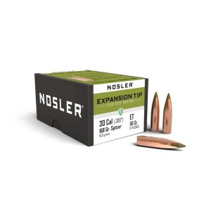 Nosler NOS 59415 30 Cal 168gr Spitzer E-Tip Bullets 50 Pack