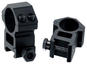 UTG RGWM25H4 1" High Profile Picatinny/Weaver Rings Matte Black