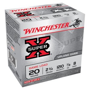 Winchester Super-X 20GA 2.75" 1210FPS 7/8oz #8 Shot 250rd Case