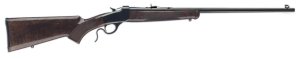 Winchester Model 1885 Low Wall Hunter 17 HMR 1rd 24" Octagon Barrel Brushed Polish Blued Rec Satin Walnut Fixed Pistol Grip Stock Right Hand (Full Size)