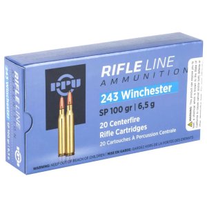 Prvi Partizan PP2432 .243 Win 100gr Soft Point Ammo 20 Rounds