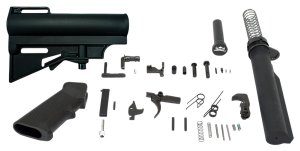 DPMS DP51655159027 CAR-15 Pistol Lower Kit Black 6-Pos Mil-Spec