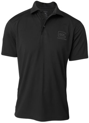 Glock Perfection Polo Black Polyester Mesh Short Sleeve Medium
