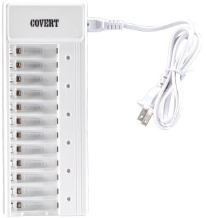 Covert Cameras 2038 Rapid Charger 12-Bay AA Battery Cells