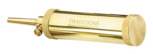 Traditions A1201 Brass Flask 2 Oz Valve Type 30 Grain Spout
