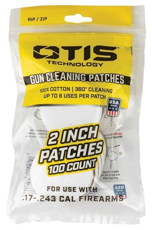 Otis Small Caliber Cleaning Patches 2" 100ct FG-918-100