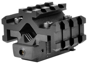 NcStar ATRLS Tri-Rail Universal Barrel Mount Red Laser Black Anodized