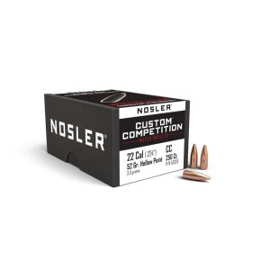 Nosler Custom Competition .22 Caliber .224 52 Gr HPBT 250 Count Bullets