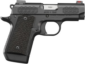 Micro Triari 9mm 2.75" Pistol: Fiber Optic, 7rd Mag, Micarta Grips - 3300212
