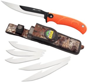Outdoor Edge RazorMax RMB20C Knife 6 Blades Blaze Orange Handle