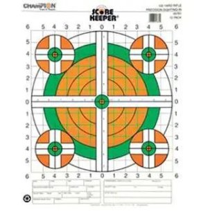 Champion Targets 45761 100 Yards Rifle Sight In 12 Pack Green Orange