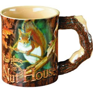 Wild Wings Sculpted 16 oz Mug Nut House Squirrel Scene 8955712074